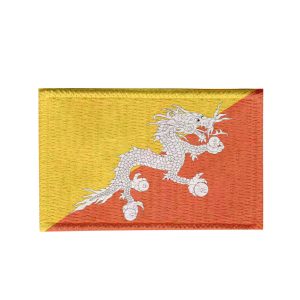 Patch Sublimado Bandeira Butão 5,5x3,5 Bordado