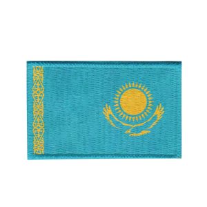 Patch Sublimado Bandeira Cazaquistão 5,5x3,5 Bordado