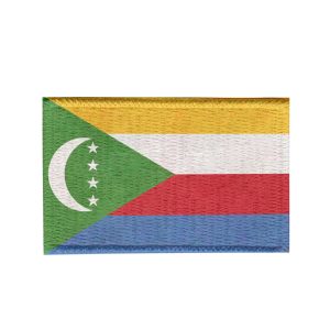 Patch Sublimado Bandeira Comores 5,5x3,5 Bordado