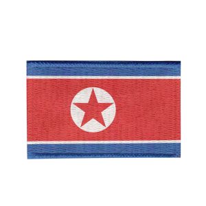 Patch Sublimado Bandeira Coreia do Norte 5,5x3,5 Bordado