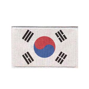 Patch Sublimado Bandeira Coreia do Sul 5,5x3,5 Bordado