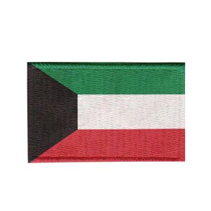 Patch Sublimado Bandeira Kuwait 5,5x3,5 Bordado