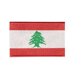 Patch Sublimado Bandeira Líbano 5,5x3,5 Bordado