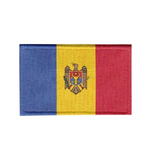 Patch Sublimado Bandeira Moldávia 5,5x3,5 Bordado