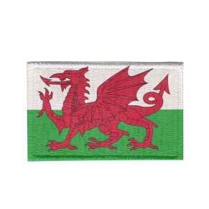 Patch Sublimado Bandeira País de Gales 5,5x3,5 Bordado