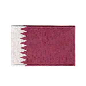 Patch Sublimado Bandeira Qatar 5,5x3,5 Bordado