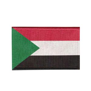 Patch Sublimado Bandeira Sudão 5,5x3,5 Bordado