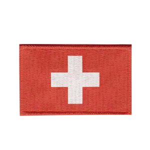 Patch Sublimado Bandeira Suíça 5,5x3,5 Bordado