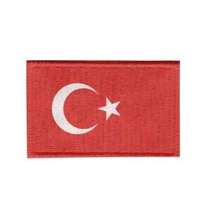 Patch Sublimado Bandeira Turquia 5,5x3,5 Bordado