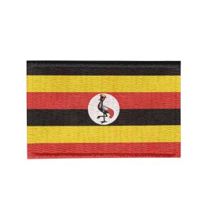 Patch Sublimado Bandeira Uganda 5,5x3,5 Bordado