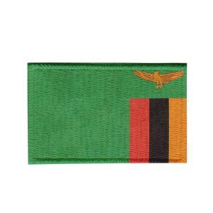 Patch Sublimado Bandeira Zâmbia 5,5x3,5 Bordado