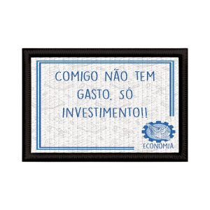 Patch Sublimado Economia Economista Só Investimento