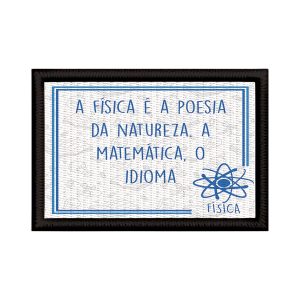 Patch Sublimado Física Frase Poesia Da Natureza Presente