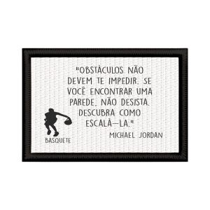 Patch Sublimado Basquete Não Desista Jogo Frase Jogador