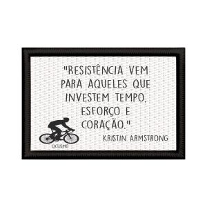 Patch Sublimado Ciclismo Frase Bike Ciclista Resistência