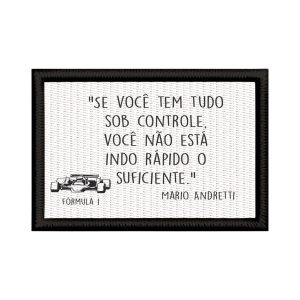 Patch Sublimado Fórmula 1 Corrida Presente Frase Engraçada