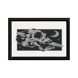 Patch Sublimado Caveira Preta Skate Invocada Skatista