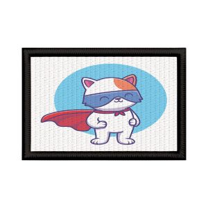 Patch Sublimado Gatinho Super Herói Gato Rosquinha Doce