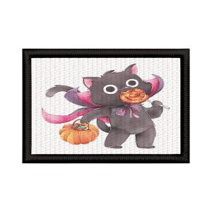 Patch Sublimado Gatinho Halloween Gato Dia Das Bruxas