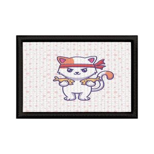 Patch Sublimado Gatinho Mestre Sushi Sushiman Peixinho