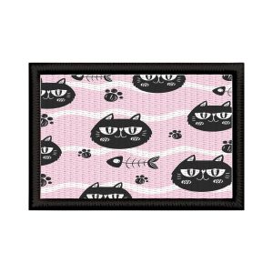 Patch Sublimado Gatinho Estiloso Gato Fofinho Preto