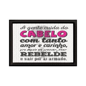 Patch Sublimado Engraçado Cabelo Amor Carinho Rebelde