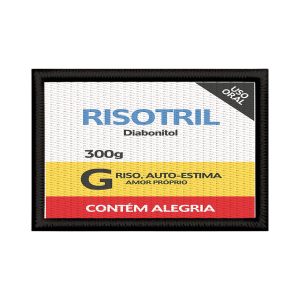 Patch Sublimado Engraçado Risotril Caixa Remédio Alegria
