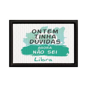 Patch Sublimado Engraçado Símbolo Libra Indeciso Indecisão