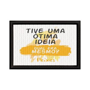 Patch Sublimado Engraçado Símbolo Peixes Esquecido Ideia