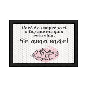 Patch Sublimado Frase Mãe Te Amo Você É A Luz Que Me Guia