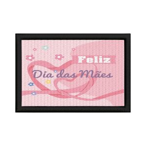 Patch Sublimado Presente Feliz Dia Das Mães Rosa Corações