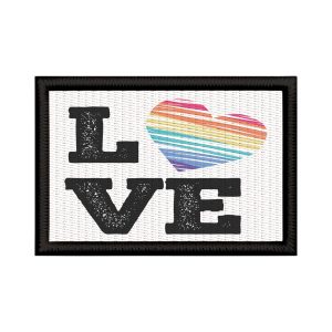 Patch Sublimado Dia Namorados LGBT Amor Coração Arco Iris