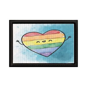 Patch Sublimado Dia Dos Namorados LGBT Coração Arco Íris