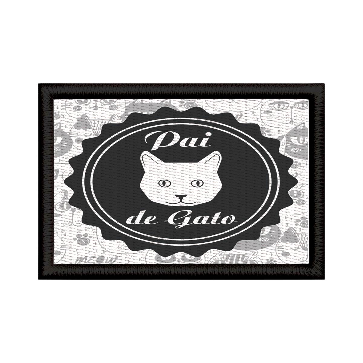 Patch Sublimado Pai De Gato Pet Presente Engraçado Dia Pais