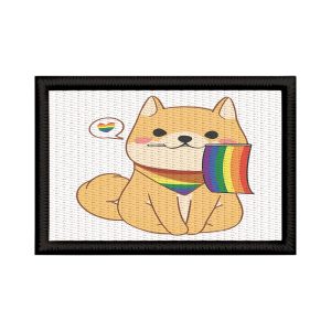 Patch Sublimado Apoio LGBT Cachorrinho Shiba Amor É Amor