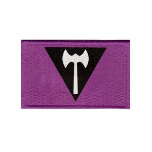Patch Sublimado Bandeira Labrys do Orgulho Lésbico 5,5 x 3,5