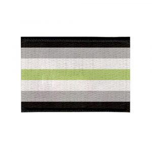 Patch Bordado Sublimado Bandeira do Orgulho Agênero 8x5,5