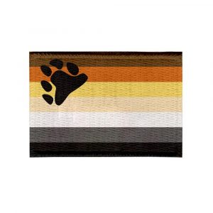 Patch Bordado Sublimado Bandeira do Orgulho Bear 8x5,5