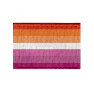 Patch Bordado Sublimado Bandeira do Orgulho Lésbico 8x5,5