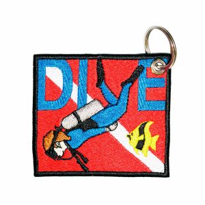 Patch Bordado - Bandeira Mergulho Dive Mergulhador AD30019-4 - Chaveiro