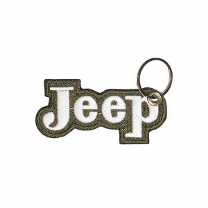 Patch Bordado - Logo Jeep Escrito Verde AD30024-8 - Chaveiro