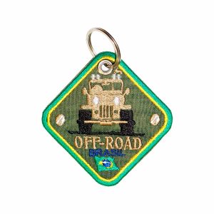 Patch Bordado - 4x4 Off Road Brasil Jeep Marrom AD30033-409 - Chaveiro