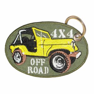 Patch Bordado - Jeep 4x4 Off Road Amarelo AD30046-439 - Chaveiro