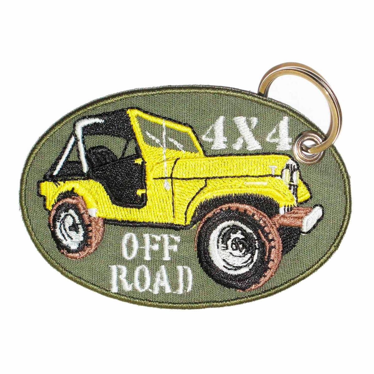 Patch Bordado - Jeep 4x4 Off Road Amarelo AD30046-439 - Chaveiro
