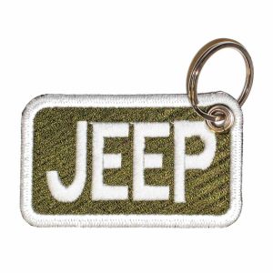 Patch Bordado - Logo Jeep Escrito Retangular Verde AD30054-26 - Chaveiro