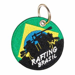 Patch Bordado - Bote Rafting e Bandeira do Brasil AD30064-206 - Chaveiro