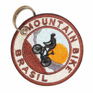 Patch Bordado - Trilha Mountain Bike Brasil Marrom AD30071-125 - Chaveiro