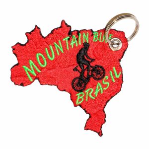 Patch Bordado - Ciclismo Mountain Bike Mapa Vermelho AD30076-23 - Chaveiro