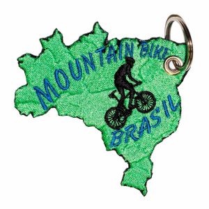Patch Bordado - Ciclismo Mountain Bike Mapa Verde AD30077-26 - Chaveiro