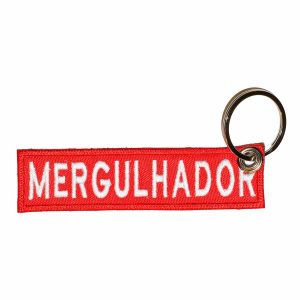 Patch Bordado - Tarja Mergulho Mergulhador Vermelha AD30082-31P - Chaveiro